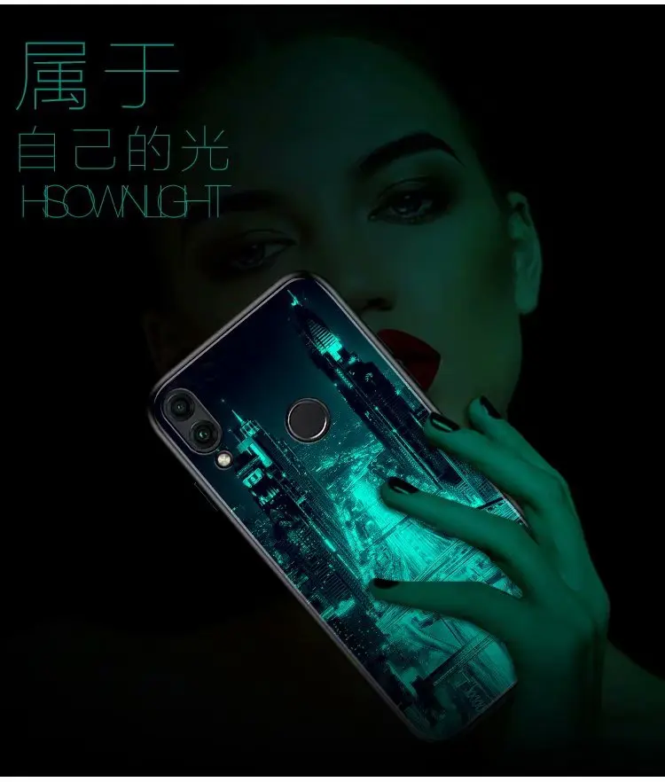 Чехол для Huawei Honor 8C с роскошным светящимся узором жесткий защитный чехол из