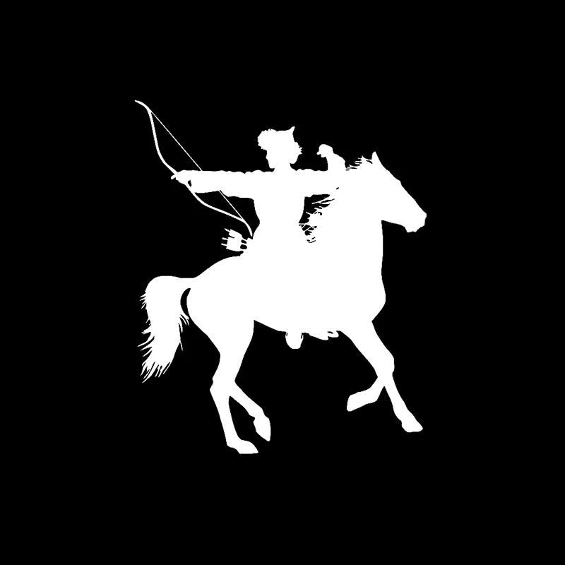 YJZT 13 2 см * 16 Виниловая наклейка для автомобиля монгольский наездник лук стрелы