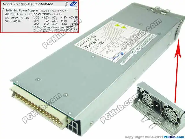 FSP Group Inc EVM 4014 00 сервер источник питания 400 Вт 2U PSU ElanVital 100 240 В 8 4A 50 60 Гц|400w psu|power supply