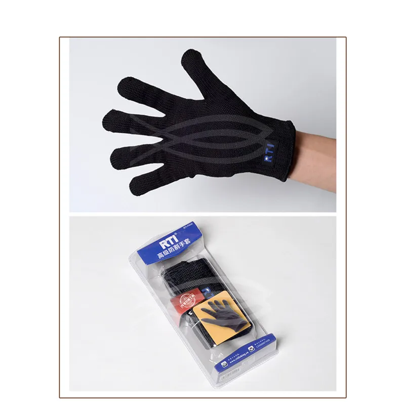 RTI Anti-Cutting Fishing Gloves Stainless Steel Wire Durable Finger Protective Safety Outdoor Glove Luvas Guantes Tools | Спорт и