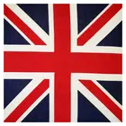 Бандана унисекс, квадратная, из хлопка, с британским флагом, 54x54 см, танцевальный носовой платок