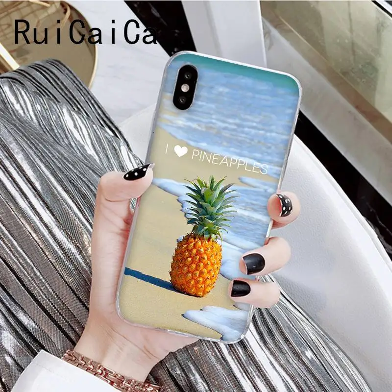 RuiCaiCa ананаса летняя одежда с принтом фрукты эстетическое милый ч для iPhone6S 6plus 7 7plus
