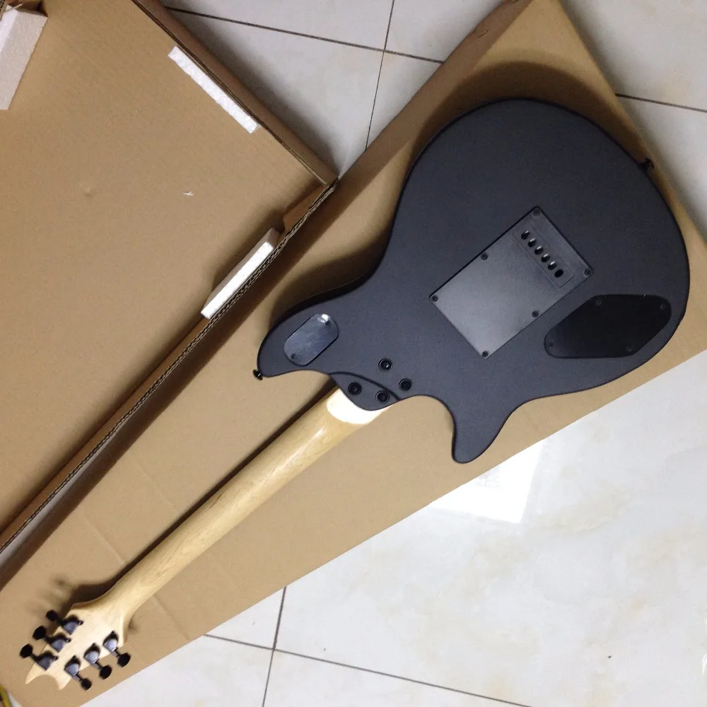 Хорошее звучание Горячая электрогитара JS-43 EVH Вольфганг Черный матовый цвет ручной работы высокое качество липа