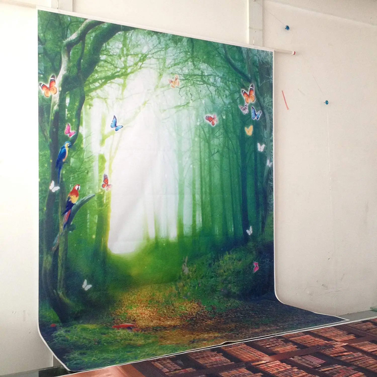 5X7 футов фон для фотостудии новорожденный фотосъемки зеленый лес | Электроника