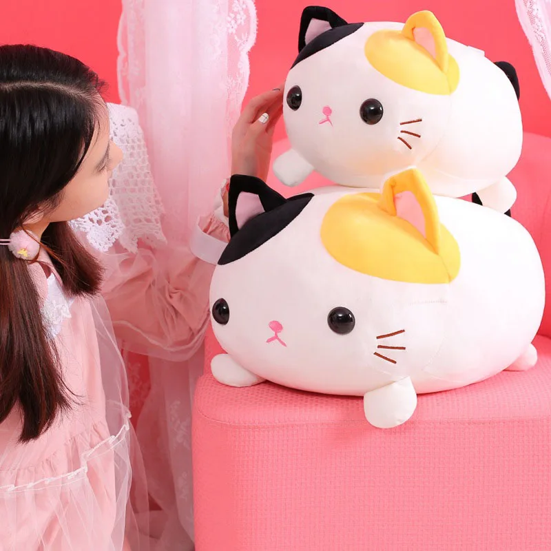 Плюшевая игрушка Kawaii Big Face Cat толстая кошка мягкая кукла милая подушка в виде