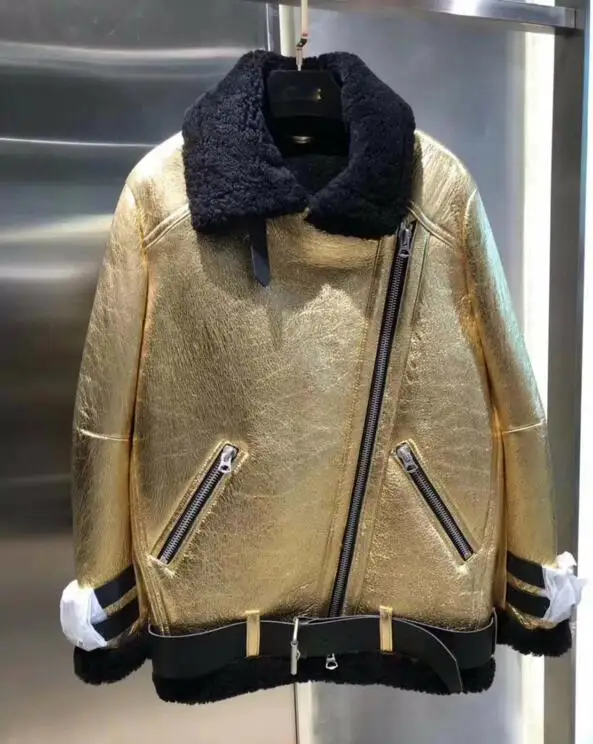 amazing sheepskin with fur women winter jacket high quality chaqueta mujer warm casaco feminino fashion wool jaqueta feminina | Женская