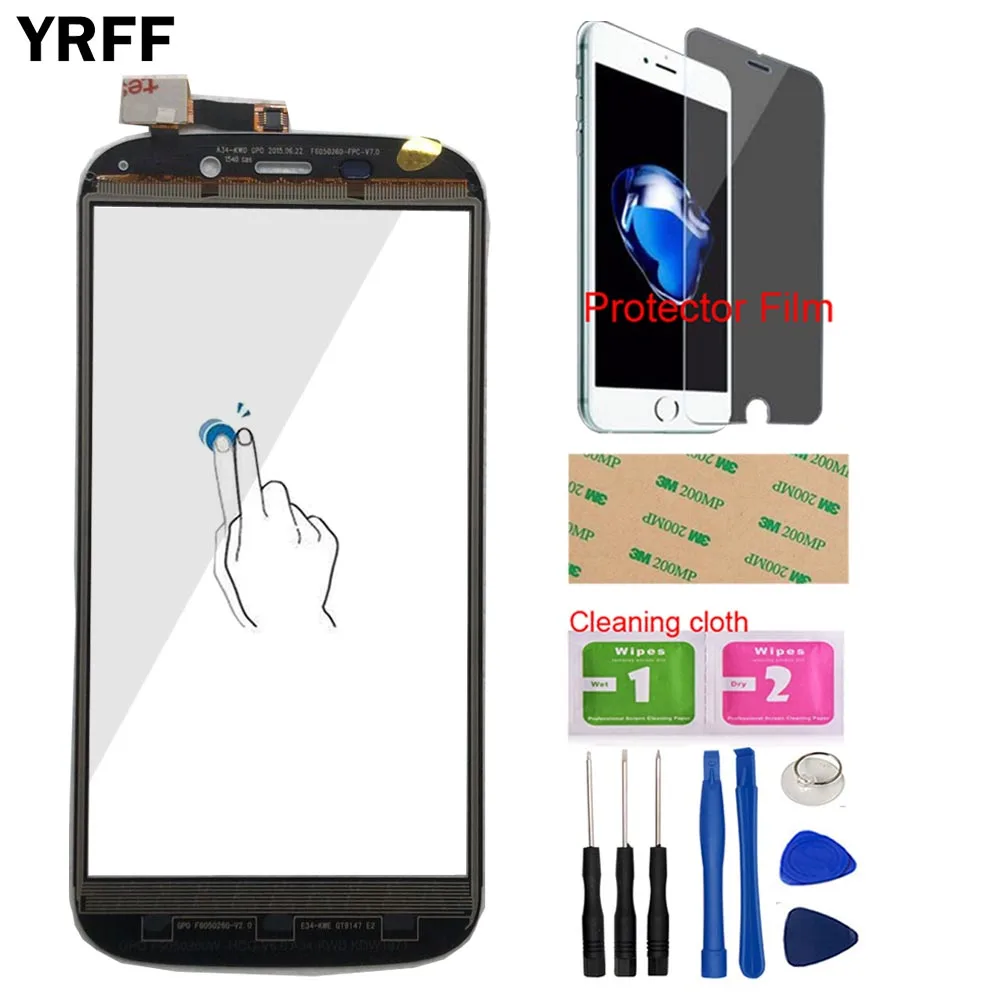 Переднее стекло для мобильного сенсорного экрана YRFF 5 0 дюйма Для Doogee Y100X