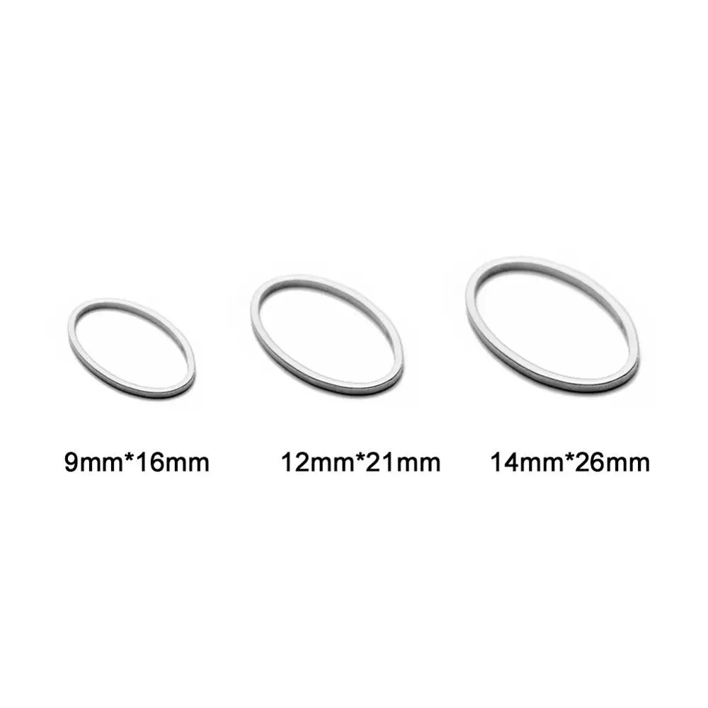 20 шт./лот геометрические Овальные Полые Украшения Из Нержавеющей Стали Разъем