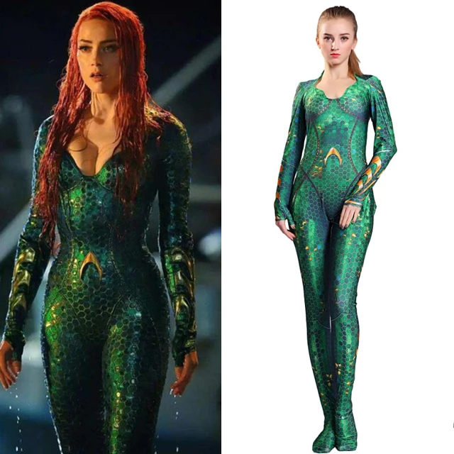 Костюм для косплея Aquaman Mera комбинезон женщин и детей костюм Queen комбинезоны