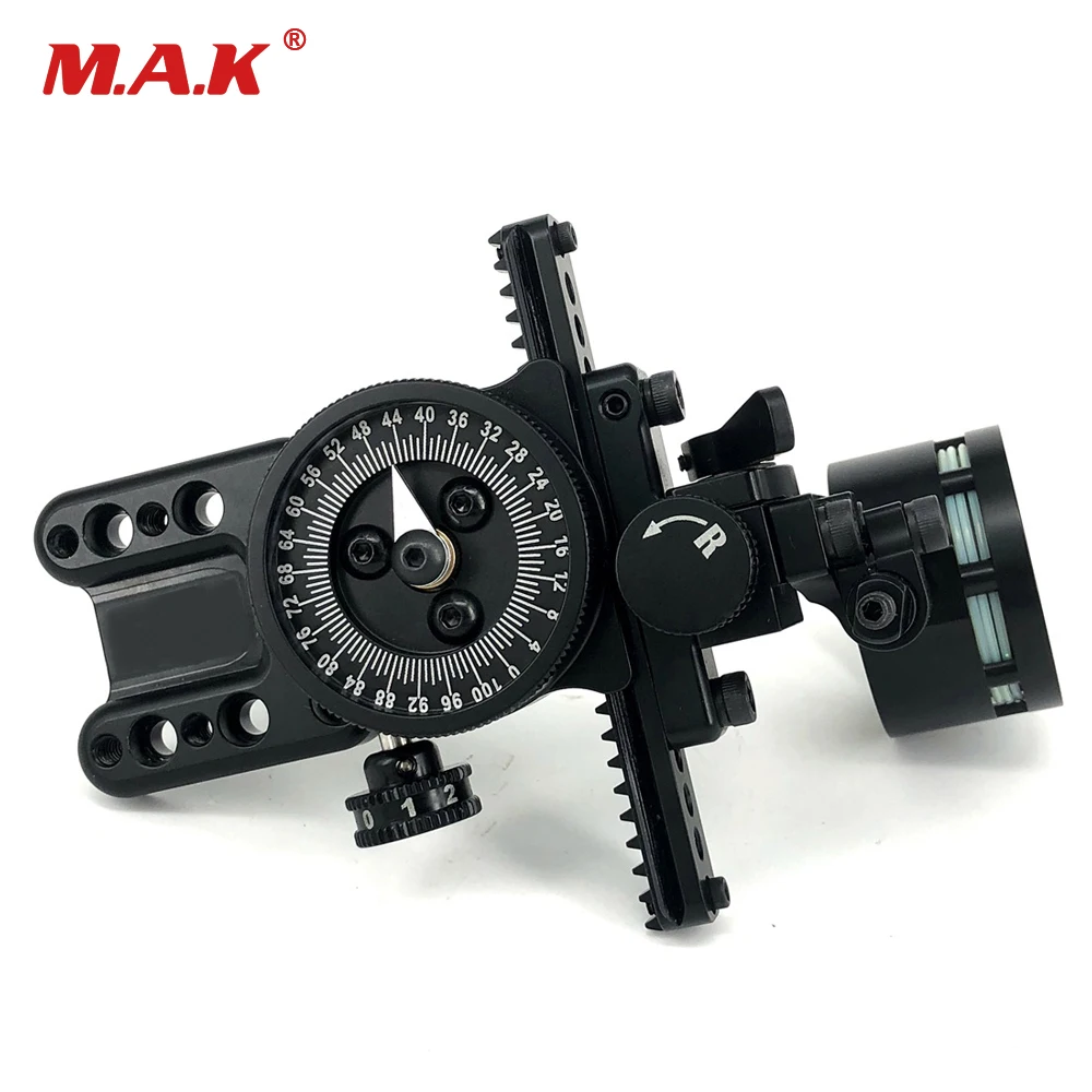 

High Quality Compound Bow Single Needle Sight Aluminum Adjustable Pointer HRD Technology for Archery Hunting Shooting