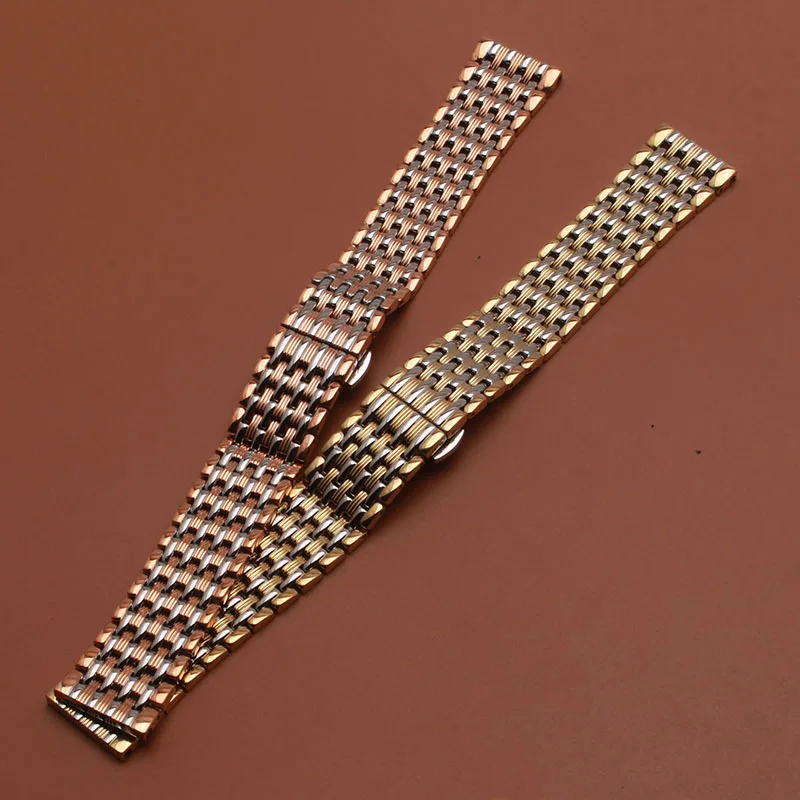 

Stainless steel watchband quartz watch Bracelet strap 14mm 16mm 18mm 20mm 22mm new fashion silver gold rosegold butterfly clasp