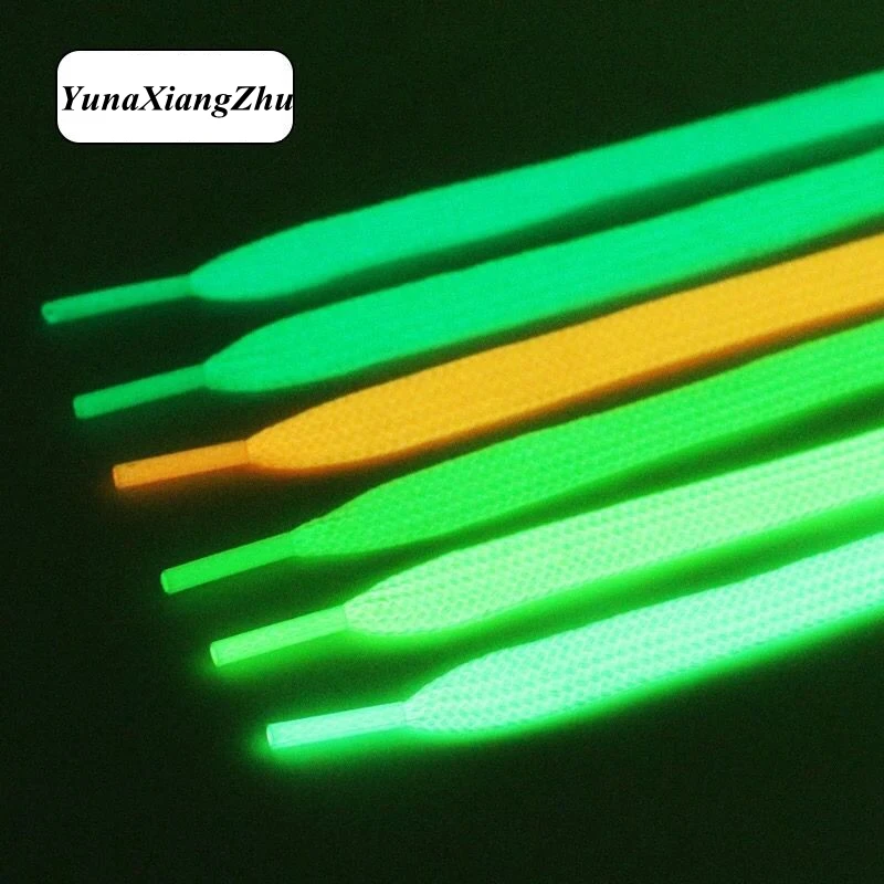 1Pair Luminous Shoelace Athletic Sneakers off white shoe Laces Party Glowing Shoe Lace Fluorescent Shoelaces 80/100/120/140CM