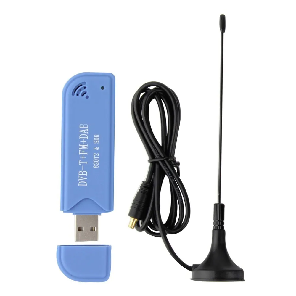 Новые 1 компл. USB 2.0 цифровой dvb-t SDR + DAB FM HD ТВ тюнер приемник палка он RTL2832U R820T