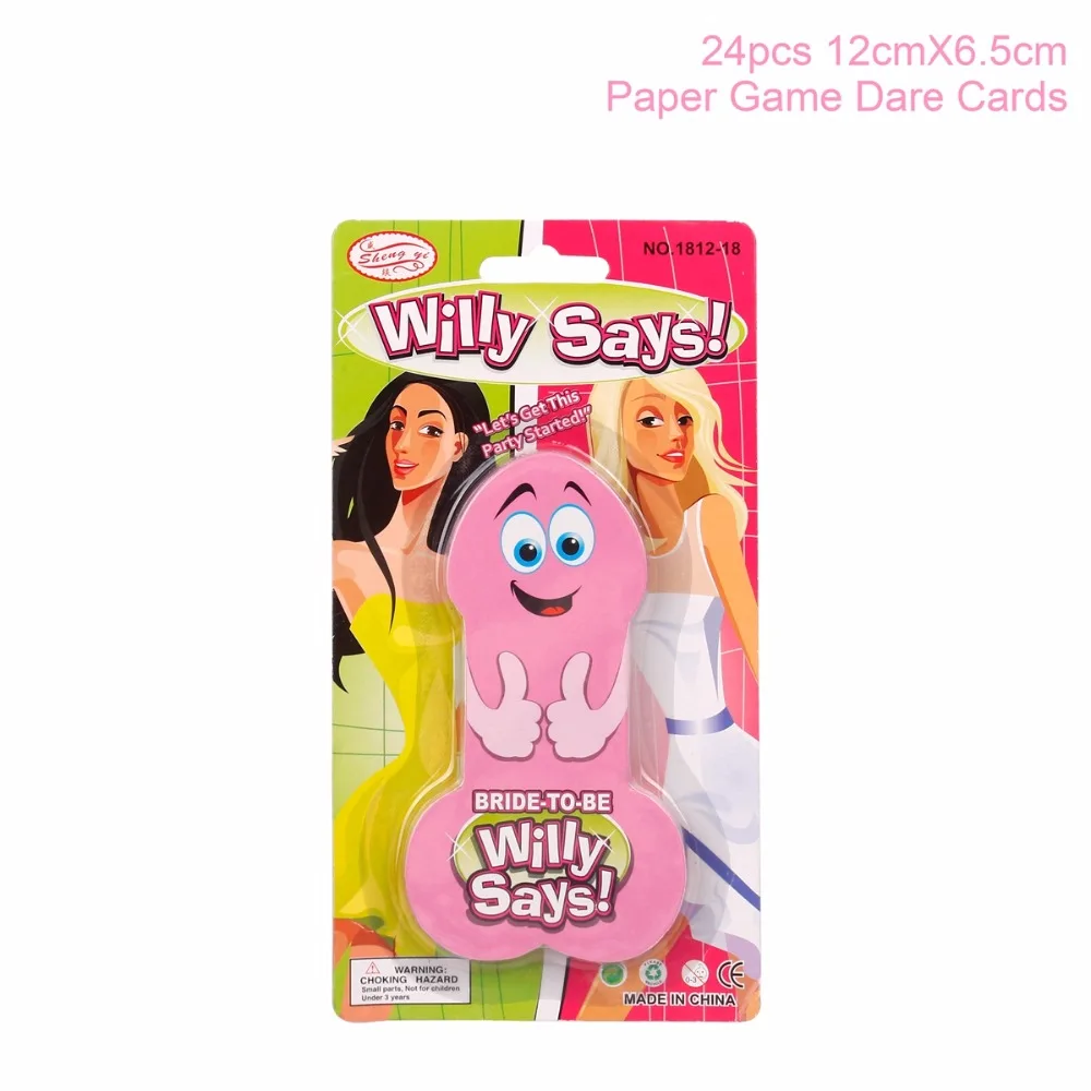 FENGRISE 24pc Willy говорит что игровые карты настольная игра для девичника игральные или