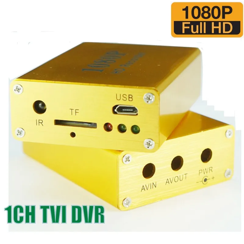 2 в 11080p 1 канальный Мини AHD TVI видеорегистратор DVR 720P CCTV реальном времени с