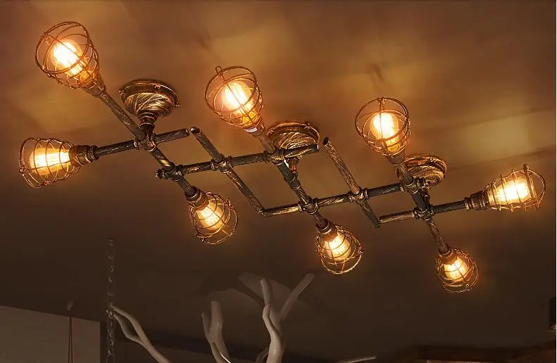 Стиль лофт промышленный Ретро винтажный потолочный светильник для светодиодное