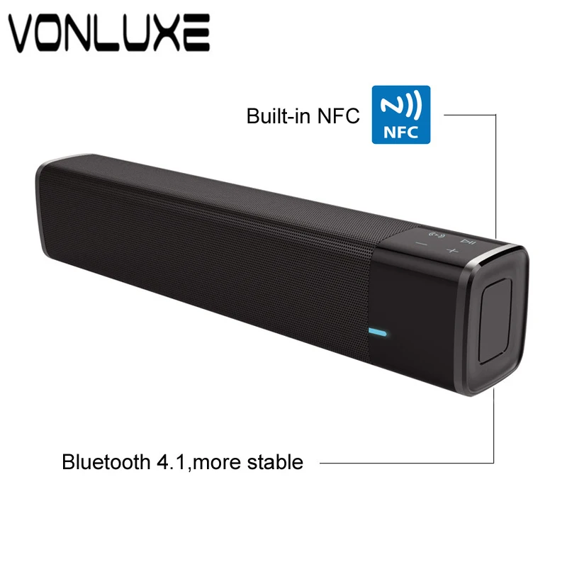 Большой Мощность 20 Вт Портативный Беспроводной Bluetooth Динамик Саундбар Super Bass