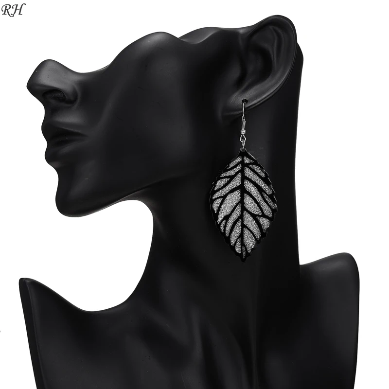 Модные богемные металлические черные серьги-подвески в виде дерева для женщин