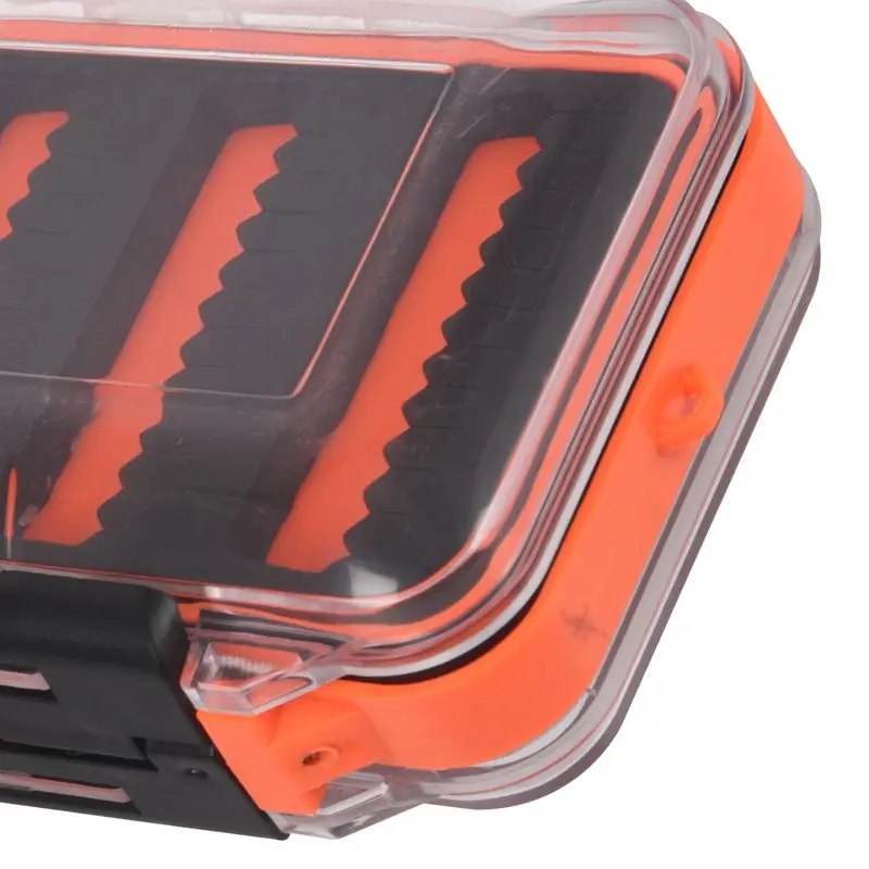 Double side Waterproof pocket Fly fishing box Slid foam insert Hold 170 flies