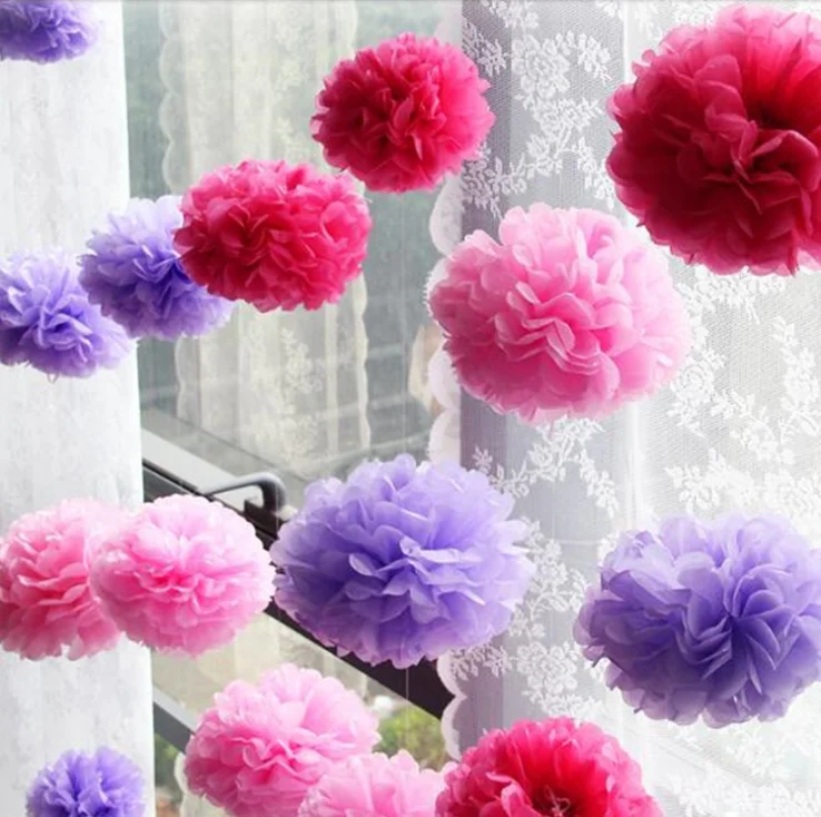 10 шт. милые украшения для babyshower 15 см 6 дюймов Бумажные бумажные цветы шарики
