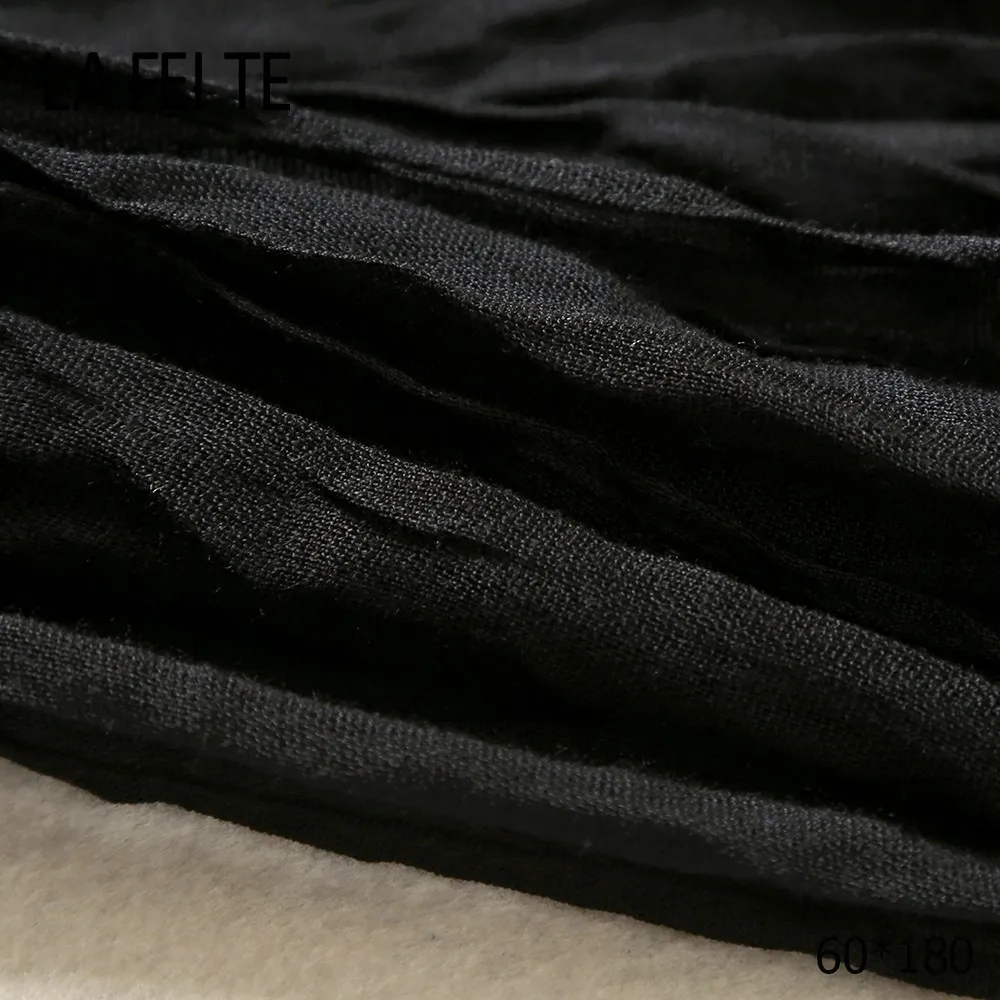 Хлопковый длинный женский мужской шарф Femme Crinkle хиджаб кашемировые шелковые