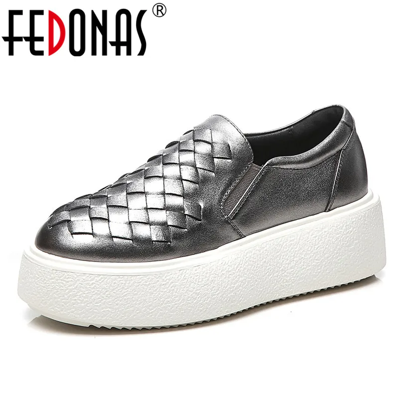 FEDONAS/Модная женская обувь на плоской подошве с круглым носком Высококачественная