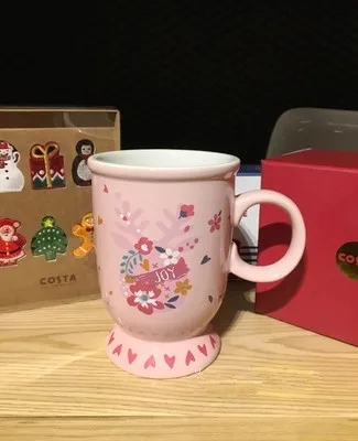 B Горячее предложение! Распродажа! Мультфильм Kawaii волшебный лося рога чашки керамические кружки офис кофе чашка для молока и чая термос бутылка воды 400 мл рождественские подарки - Цвет: B