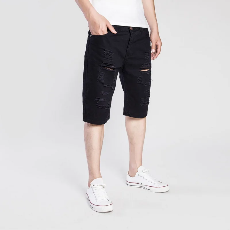MJARTORIA Summer New Men's Stretch Short Jeans Fashion Casual Slim Fit High Quality Elastic Denim Shorts Male Brand Clothes