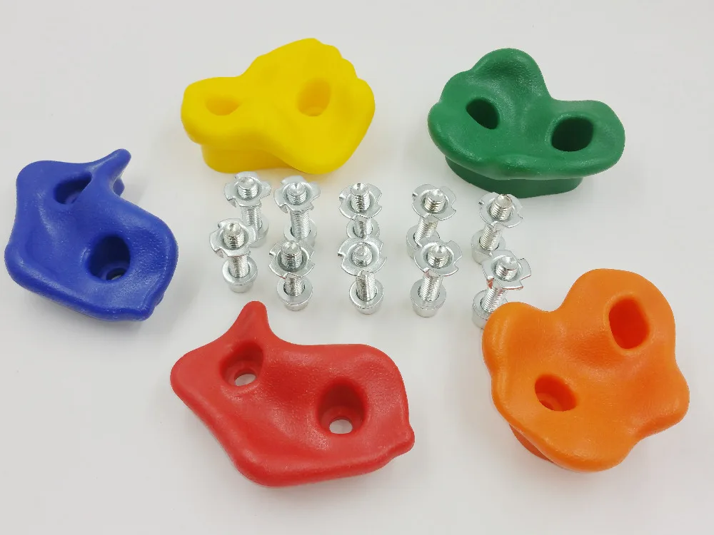 Набор пластиковых камней для скалолазания и стен комплект из 5 предметов детских