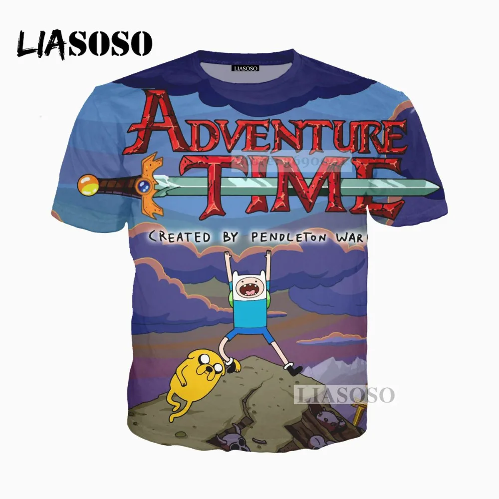 LIASOSO 2018 модные 3D с принтом Мужские и женские аниме из мультфильма Время