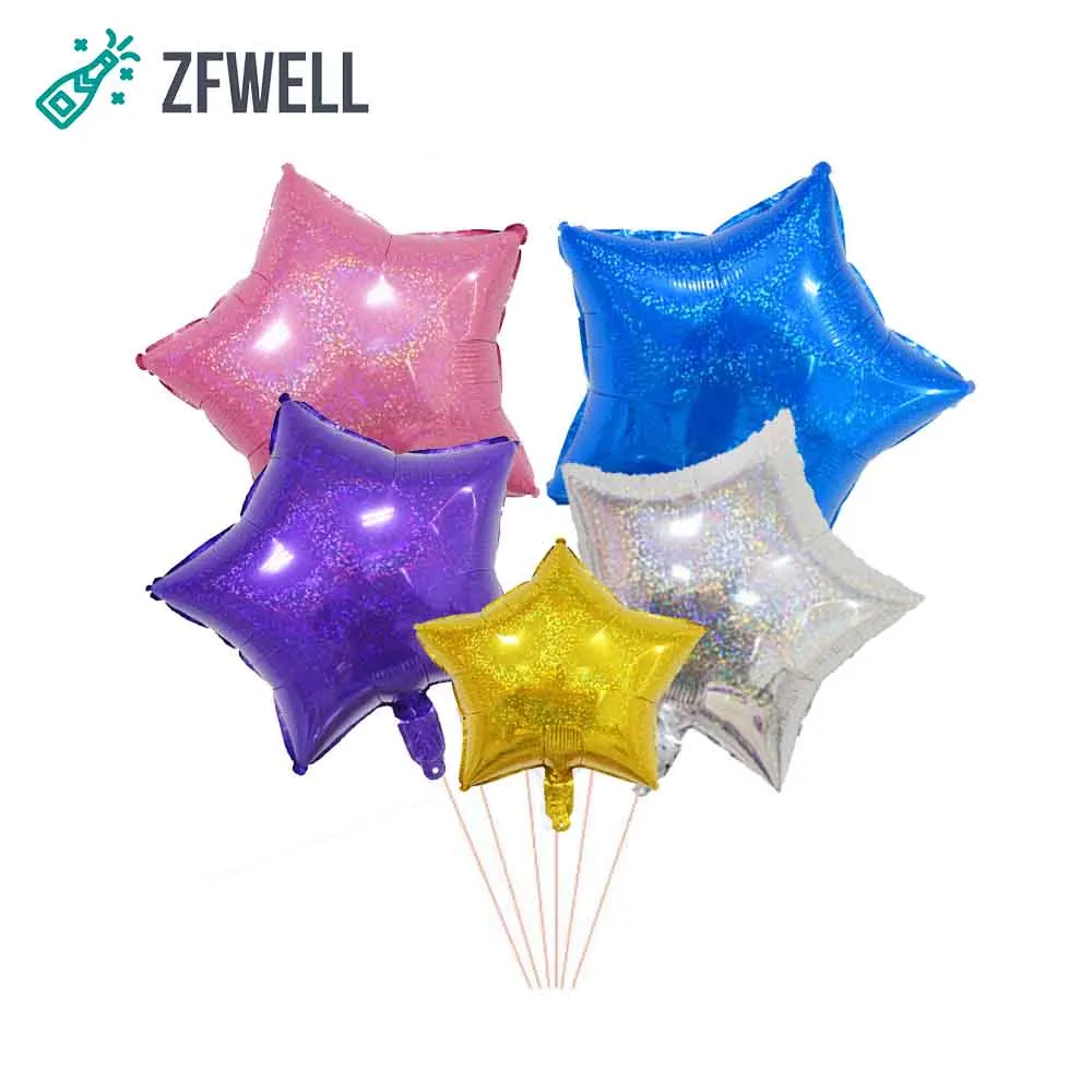 ZFWELL 1 шт./лот 18 дюймов пятиконечная звезда воздушный шар алюминиевый для свадьбы