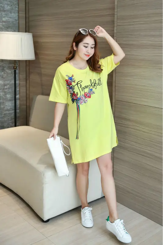 Женское платье с цветочной аппликацией MINSUND Повседневное платье-тройка коротким