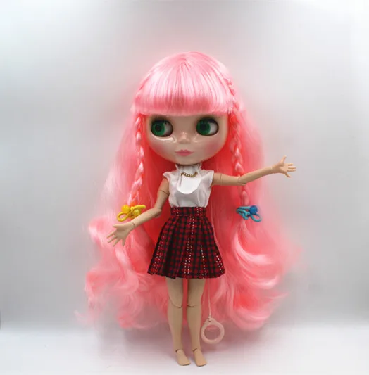 Blygirl Blyth кукла флуоресцентная пудра Liu Hai волосы Обнаженная 30 см совместное тело 19