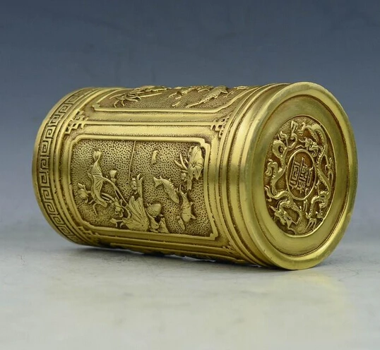 SCY 426+++The copper ornaments lotus fish pen the "scholar's four jewels" bronze handicrafts | Дом и сад