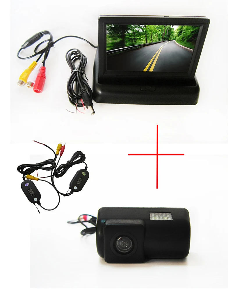 Беспроводная цветная Автомобильная ПЗС камера заднего вида для Ford Transit connect + 4 3