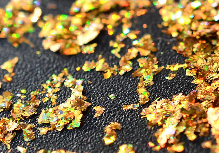 0 2 г/кор. красочные лазерные золотые блестки зеркальный порошок для дизайна