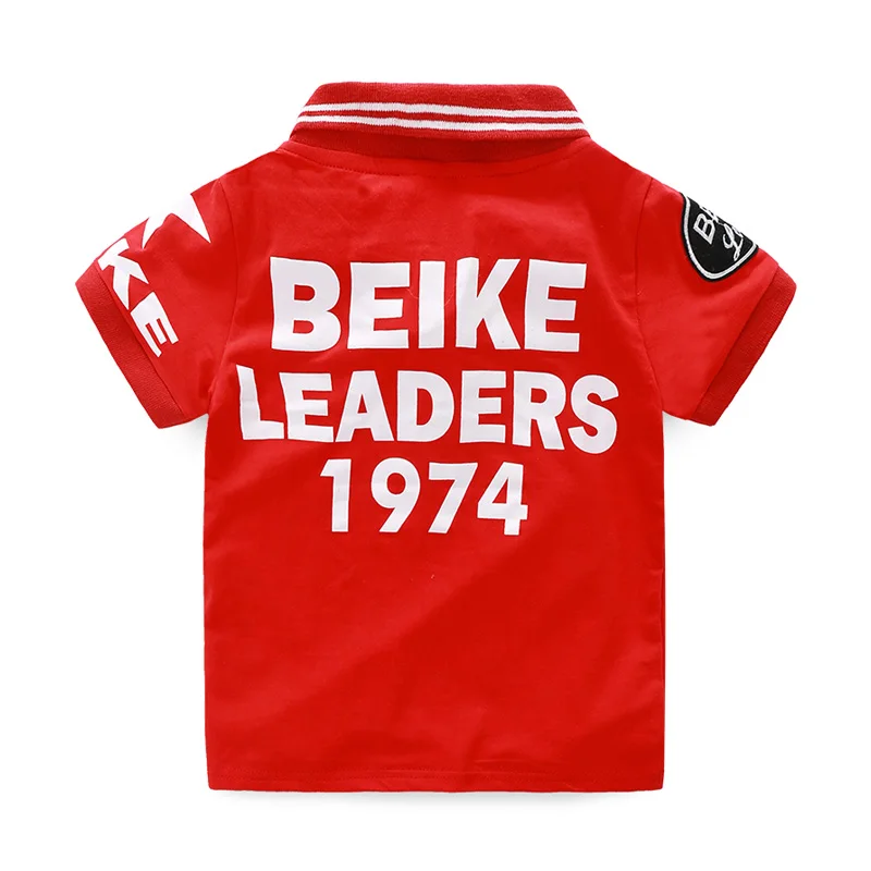 Baby Label Short Sleeve T-Shirt 2019 Summer Korean New Boys Kids Lapel Top | Мать и ребенок