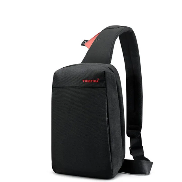 Tigernu Anti theft 9," iPad Универсальный Crossbody сумка Мода Дорожная для мужчин нагрудная сумка в стиле casual женщин розовая сумка через плечо женский - Цвет: Black