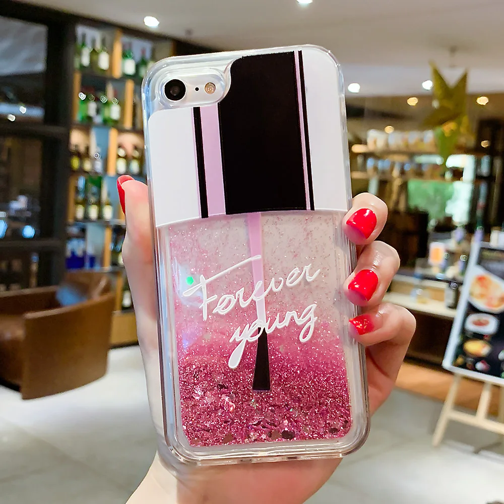 Чехол для iPhone 7 Plus 6 6s 8X5 5S SE XR XS MAX жидкость зыбучие пески мягкий чехол телефона ТПУ