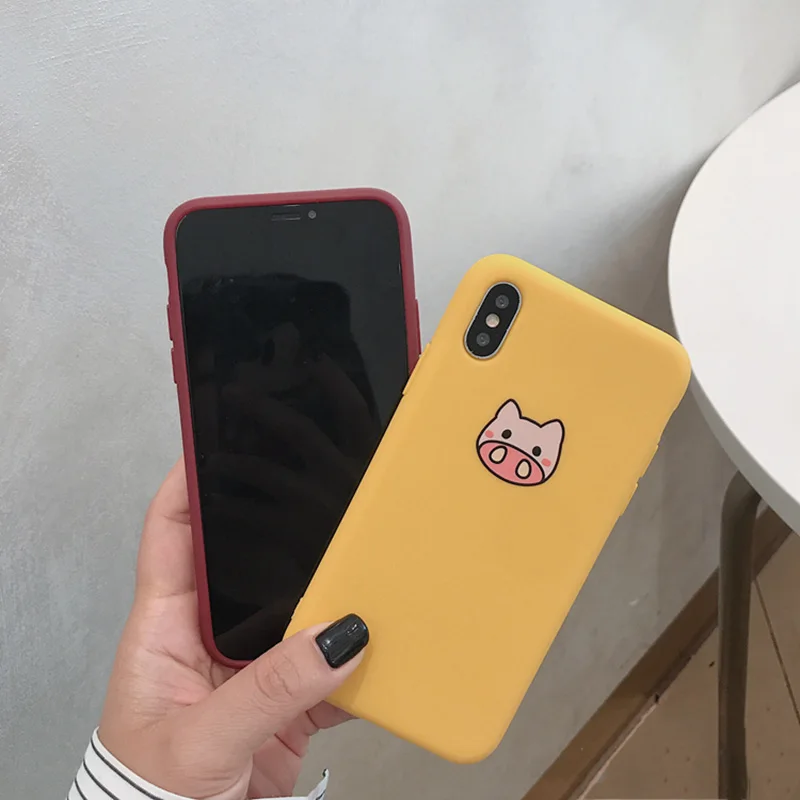 GYKZ чехол для телефона с рисунком милой свиньи iPhone XS MAX XR X 7 8 6 6s Plus мягкий