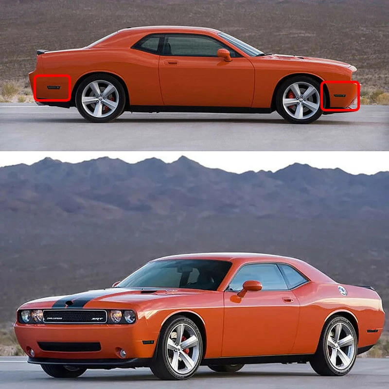 4x копченые линзы передний задний боковые габаритные огни OEM чехол для Dodge Challenger 2008
