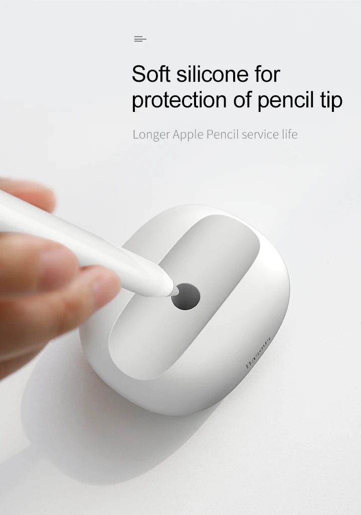 Baseus для рабочего стола для Apple Pencil, волшебная палочка, мягкий силиконовый чехол, защита от потери, держатель для iPad Pro Pencil Touch Pen