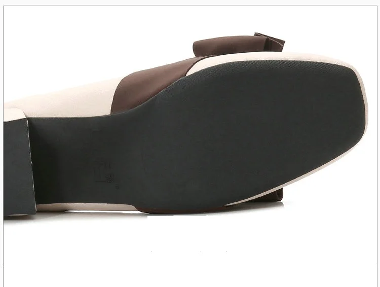 Женские туфли-лодочки черные, бежевые женские осенние тонкие туфли из мягкой кожи на среднем каблуке 5 см женские туфли с бантом-бабочкой, большие размеры 33-43