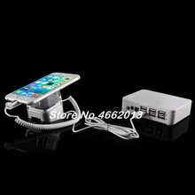 2 pcs 4 6 8 10 ports Acrylic Display Stand Cell Phone Anti-theft Display Holder Mobile Rack for Retail Store Security Exhibition