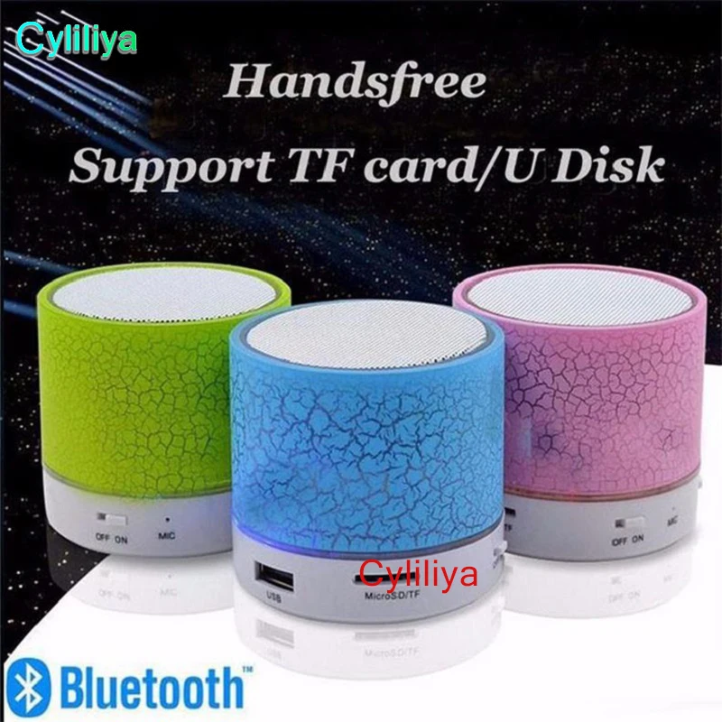 20 шт. мини динамик Bluetooth светодиодная цветная вспышка A9 Handsfree беспроводной стерео