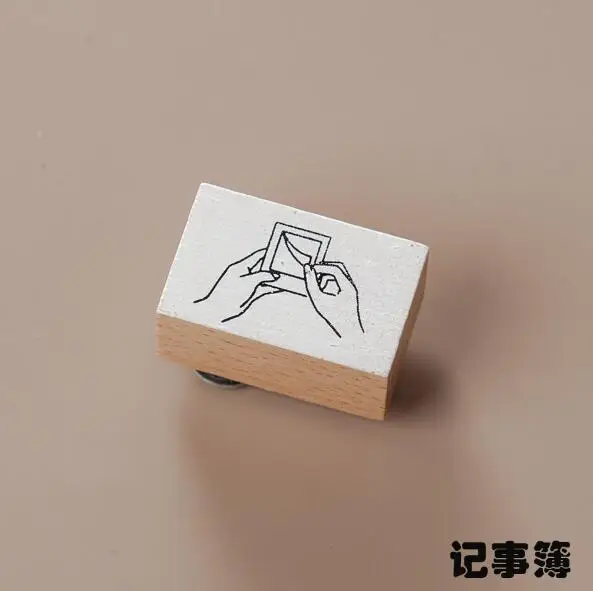 Винтажные канцелярские принадлежности гаджет жест DIY деревянные резиновые штампы для скрапбукинга канцелярские Скрапбукинг штамп Стандартный YZ003 - Цвет: 4