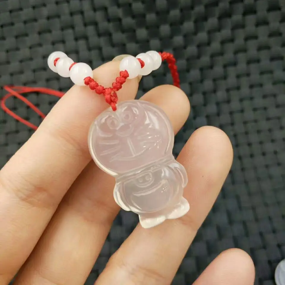 Подвеска в виде кошки из натуральной Нефритовой целлюлозы | Украшения и