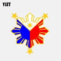 yjzt 12 8cm14cm car styling philippines flag nautical star car sticker accessories 6 2622