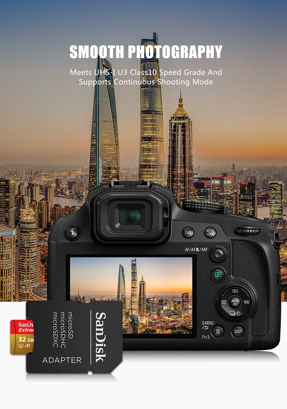 Sandisk Экстрим Micro SD карта 64 Гб профессиональная карта памяти 32 Гб U3 V30 флэш-карта A1 SDHC A2 SDXC TF карта для 4K HD видео