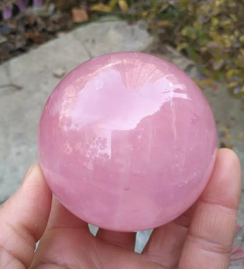

55-60MM Beautiful boutique natural rose pink crystal ball natural crystal reiki healing